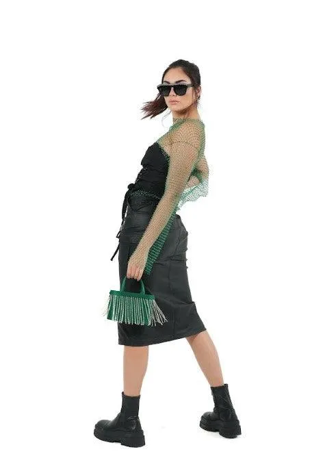 Black Cargo Skirt