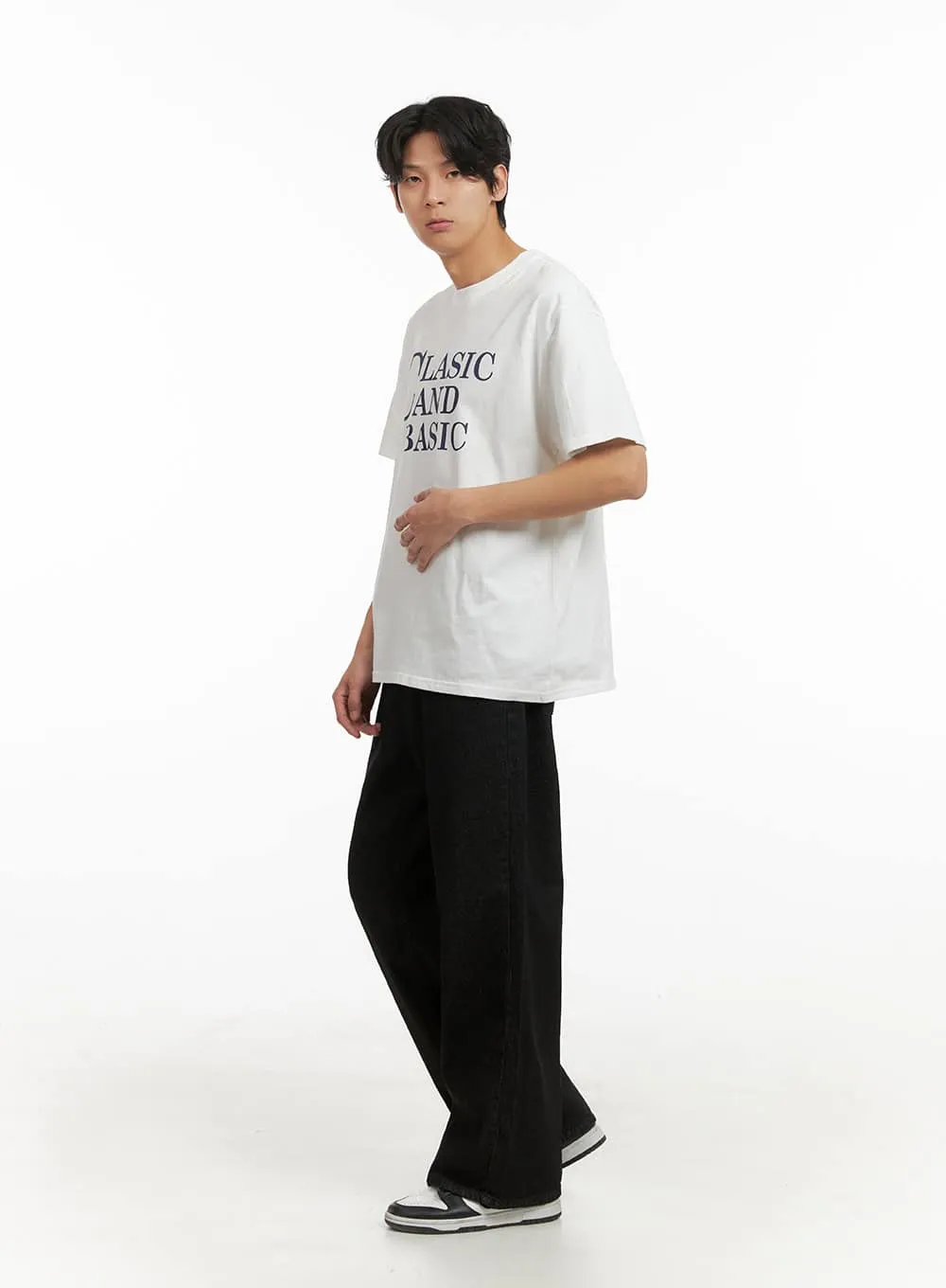 Men's Basic Wide Leg Pants IY410
